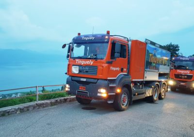 Camion Curage sur les routes suisse canton de Vaud